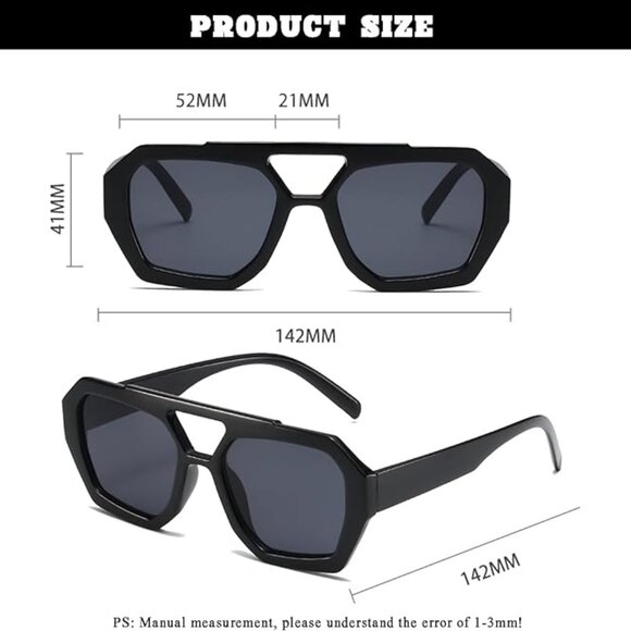 Trendy plastic aviator sunglasses - Picture 5 of 6